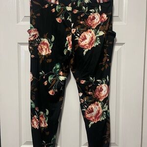 Amazon Floral Black Joggers